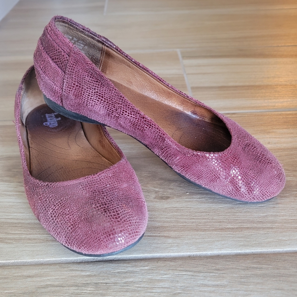 Clark's Indigo Snakeskin Print Flats